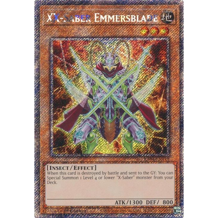 Image for XX-Saber Emmersblade (Platinum Secret Rare) (RA04-EN141) - YuGiOh