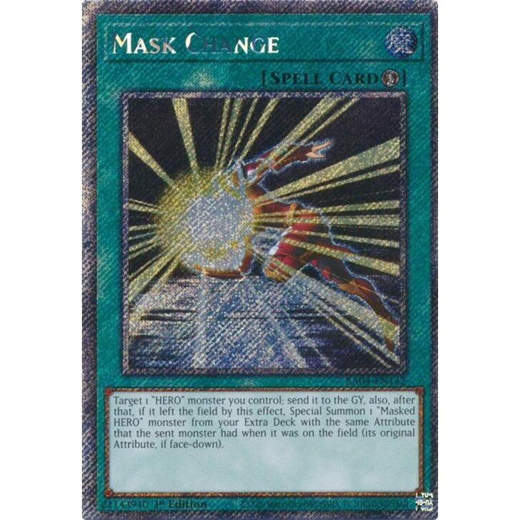 Image for Mask Change (Platinum Secret Rare) (RA04-EN142) - YuGiOh