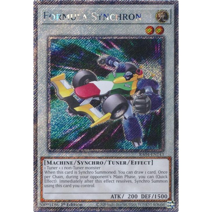 Image for Formula Synchron (Platinum Secret Rare) (RA04-EN143) - YuGiOh