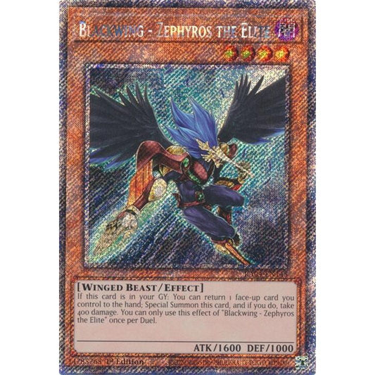 Image for Blackwing - Zephyros the Elite (Platinum Secret Rare) (RA04-EN145) - YuGiOh