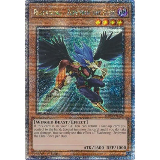 Image for Blackwing - Zephyros the Elite (Quarter Century Secret Rare) (RA04-EN145) - YuGiOh