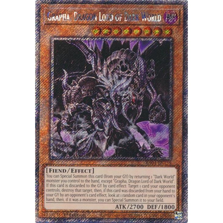 Image for Grapha, Dragon Lord of Dark World (Platinum Secret Rare) (RA04-EN159) - YuGiOh