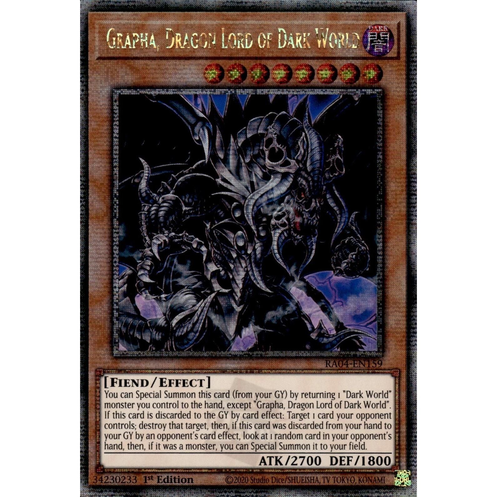 Image for Grapha, Dragon Lord of Dark World (Quarter Century Secret Rare) (RA04-EN159) - YuGiOh
