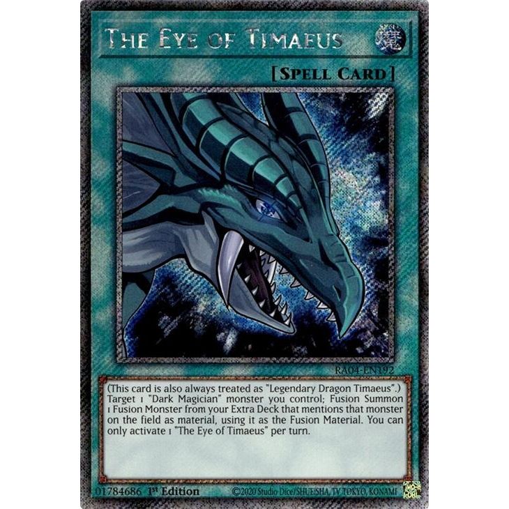 Image for The Eye of Timaeus (Platinum Secret Rare) (RA04-EN192) - YuGiOh