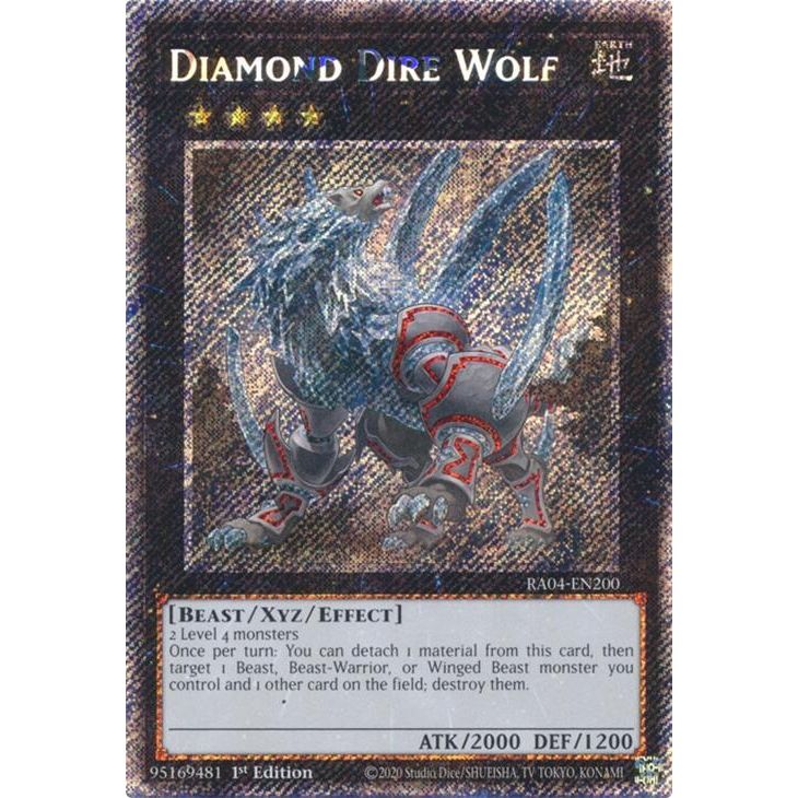 Image for Diamond Dire Wolf (Platinum Secret Rare) (RA04-EN200) - YuGiOh