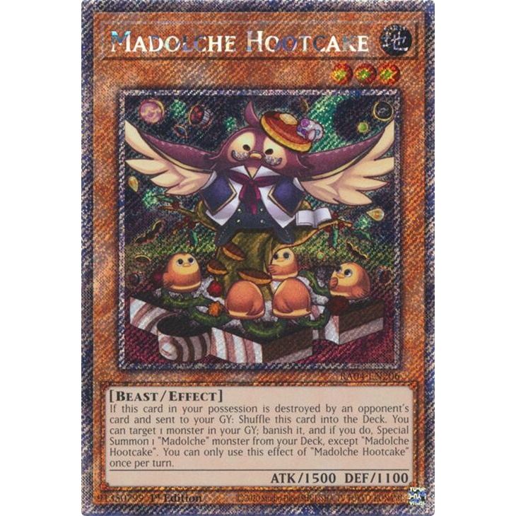 Image for Madolche Hootcake (Platinum Secret Rare) (RA04-EN206) - YuGiOh