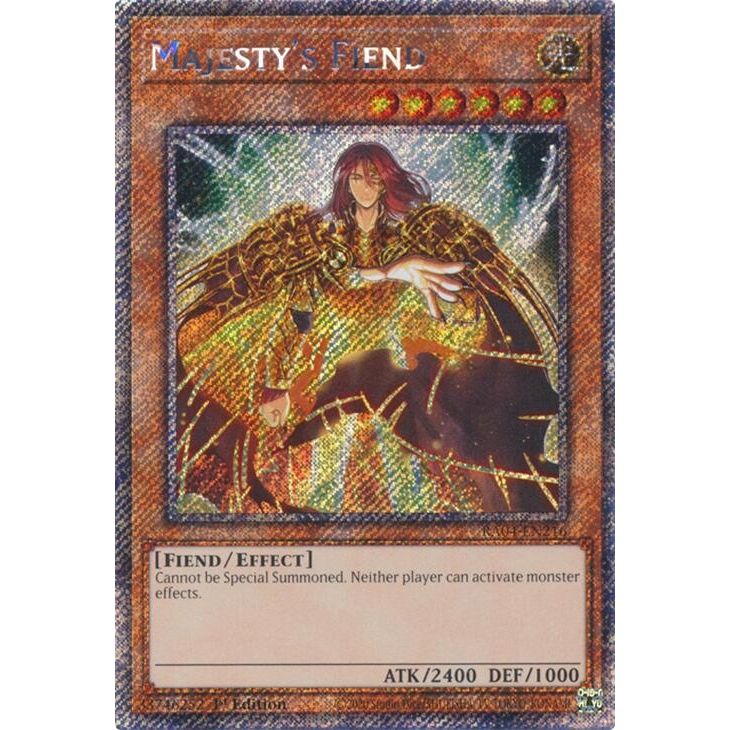 Image for Majesty's Fiend (Platinum Secret Rare) (RA04-EN216) - YuGiOh