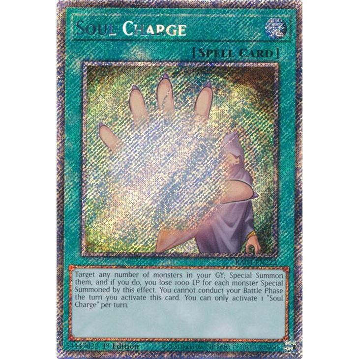 Image for Soul Charge (Platinum Secret Rare) (RA04-EN222) - YuGiOh