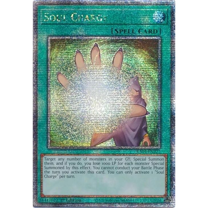 Image for Soul Charge (Quarter Century Secret Rare) (RA04-EN222) - YuGiOh