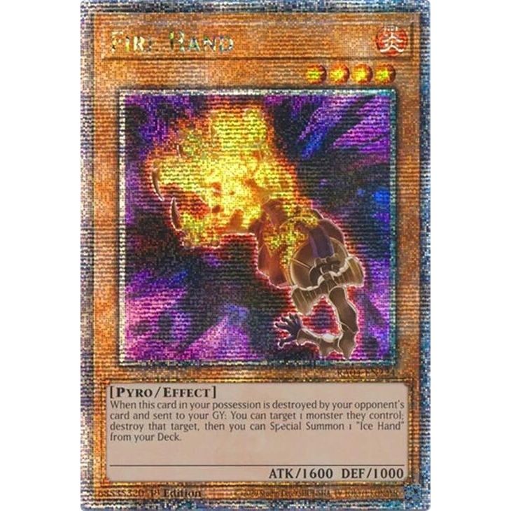 Image for Fire Hand (Quarter Century Secret Rare) (RA04-EN224) - YuGiOh