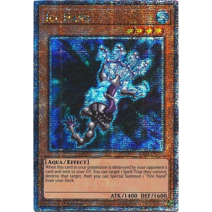 Image for Ice Hand (Quarter Century Secret Rare) (RA04-EN225) - YuGiOh