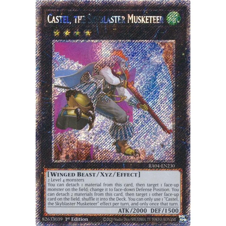 Image for Castel, the Skyblaster Musketeer (Platinum Secret Rare) (RA04-EN230) - YuGiOh