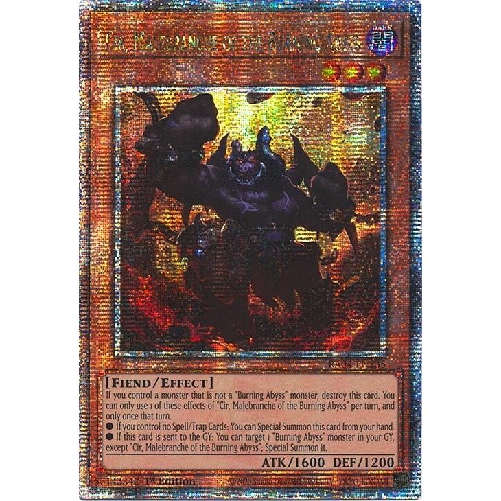 Image for Cir, Malebranche of the Burning Abyss (Quarter Century Secret Rare) (RA04-EN235) - YuGiOh