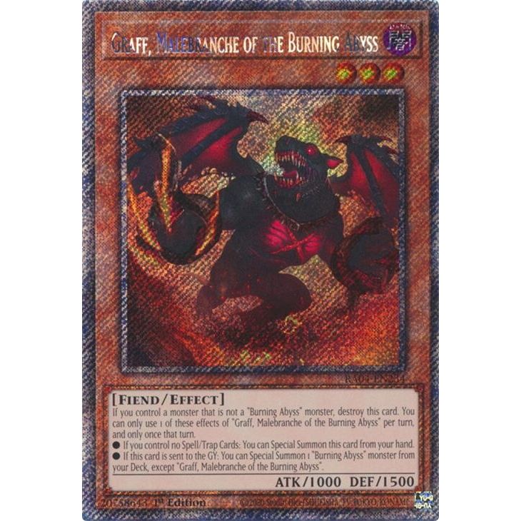 Image for Graff, Malebranche of the Burning Abyss (Platinum Secret Rare) (RA04-EN234) - YuGiOh