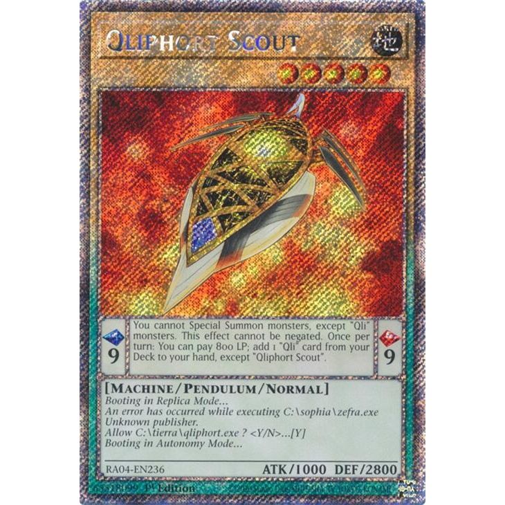 Image for Qliphort Scout (Platinum Secret Rare) (RA04-EN236) - YuGiOh
