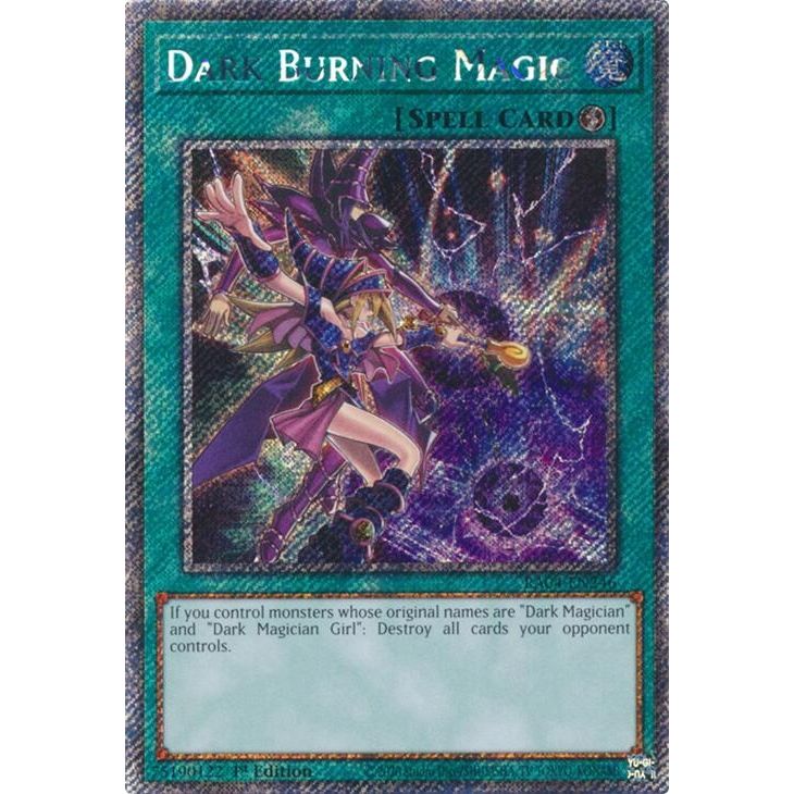 Image for Dark Burning Magic (Platinum Secret Rare) (RA04-EN246) - YuGiOh