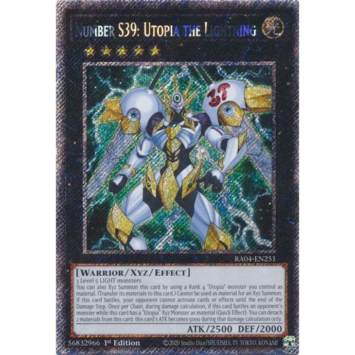 Image for Number S39: Utopia the Lightning (Platinum Secret Rare) (RA04-EN251) - YuGiOh