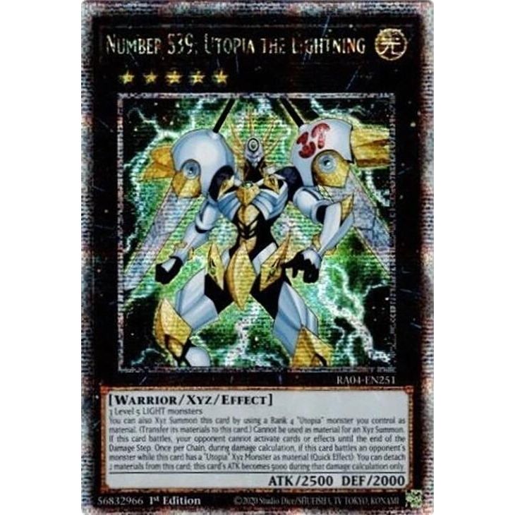 Image for Number S39: Utopia the Lightning (Quarter Century Secret Rare) (RA04-EN251) - YuGiOh