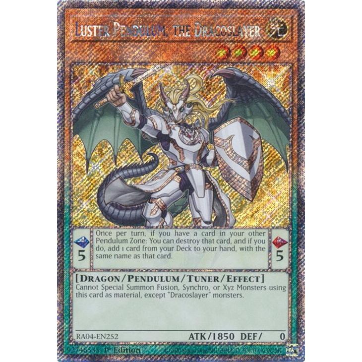 Image for Luster Pendulum, the Dracoslayer (Platinum Secret Rare) (RA04-EN252) - YuGiOh