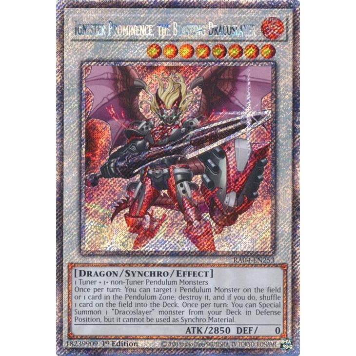 Image for Ignister Prominence, the Blasting Dracoslayer (Platinum Secret Rare) (RA04-EN253) - YuGiOh