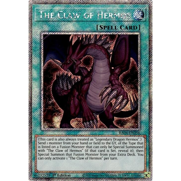 Image for The Claw of Hermos (Platinum Secret Rare) (RA04-EN256) - YuGiOh
