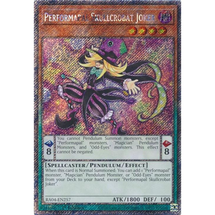 Image for Performapal Skullcrobat Joker (Platinum Secret Rare) (RA04-EN257) - YuGiOh