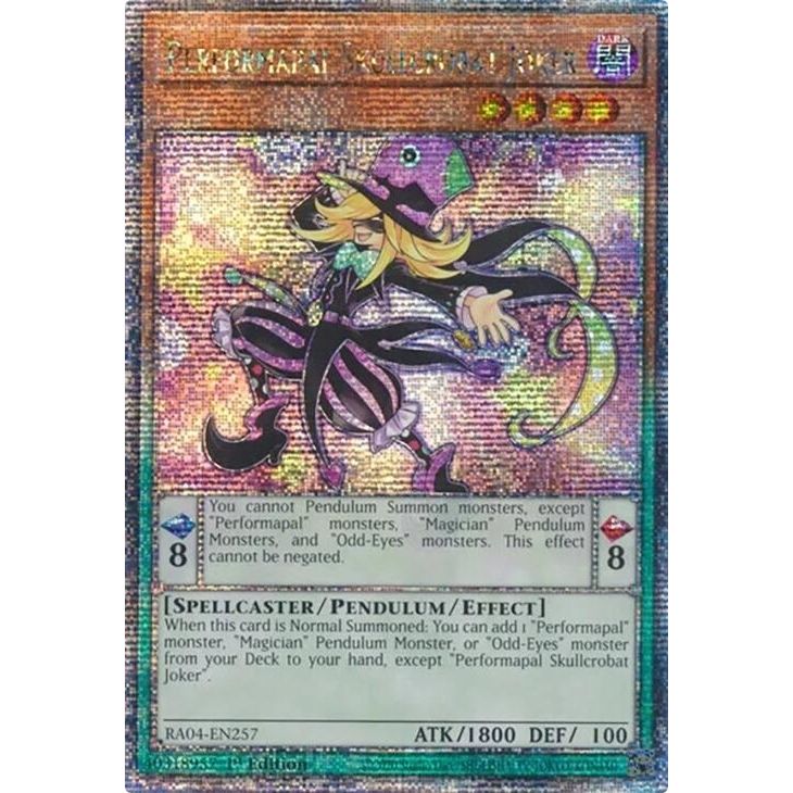 Image for Performapal Skullcrobat Joker (Quarter Century Secret Rare) (RA04-EN257) - YuGiOh
