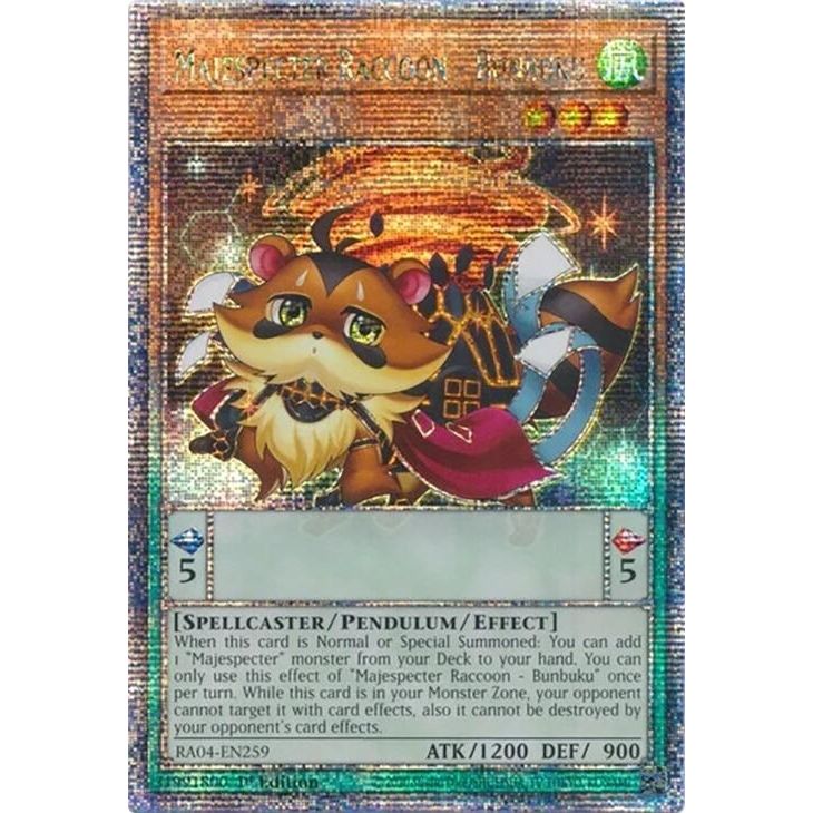 Image for Majespecter Raccoon - Bunbuku (Quarter Century Secret Rare) (RA04-EN259) - YuGiOh