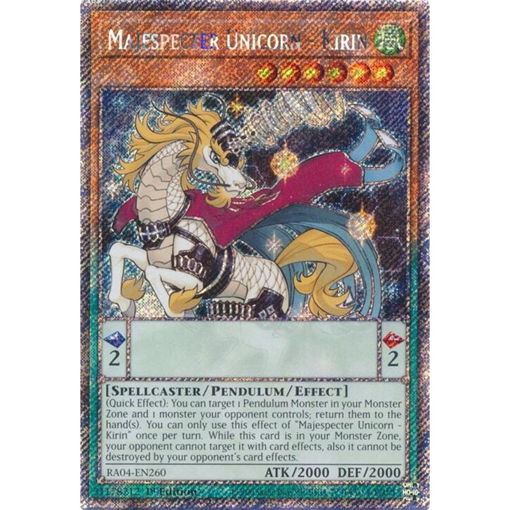 Image for Majespecter Unicorn - Kirin (Platinum Secret Rare) (RA04-EN260) - YuGiOh