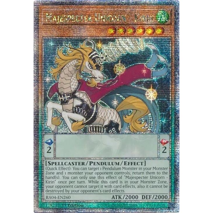 Image for Majespecter Unicorn - Kirin (Quarter Century Secret Rare) (RA04-EN260) - YuGiOh