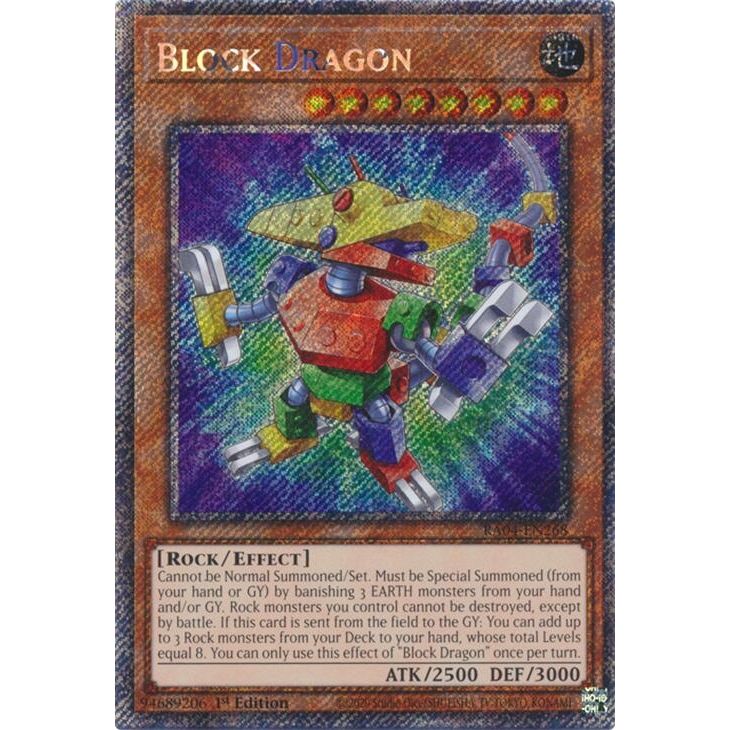 Image for Block Dragon (Platinum Secret Rare) (RA04-EN268) - YuGiOh