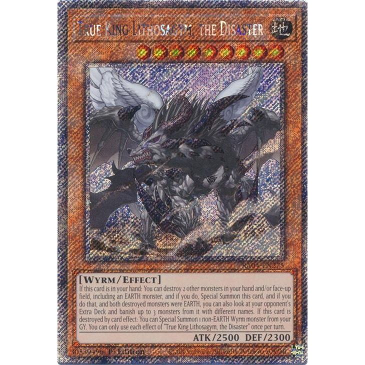 Image for True King Lithosagym, the Disaster (Platinum Secret Rare) (RA04-EN275) - YuGiOh