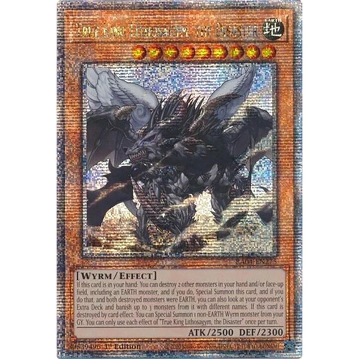 Image for True King Lithosagym, the Disaster (Quarter Century Secret Rare) (RA04-EN275) - YuGiOh