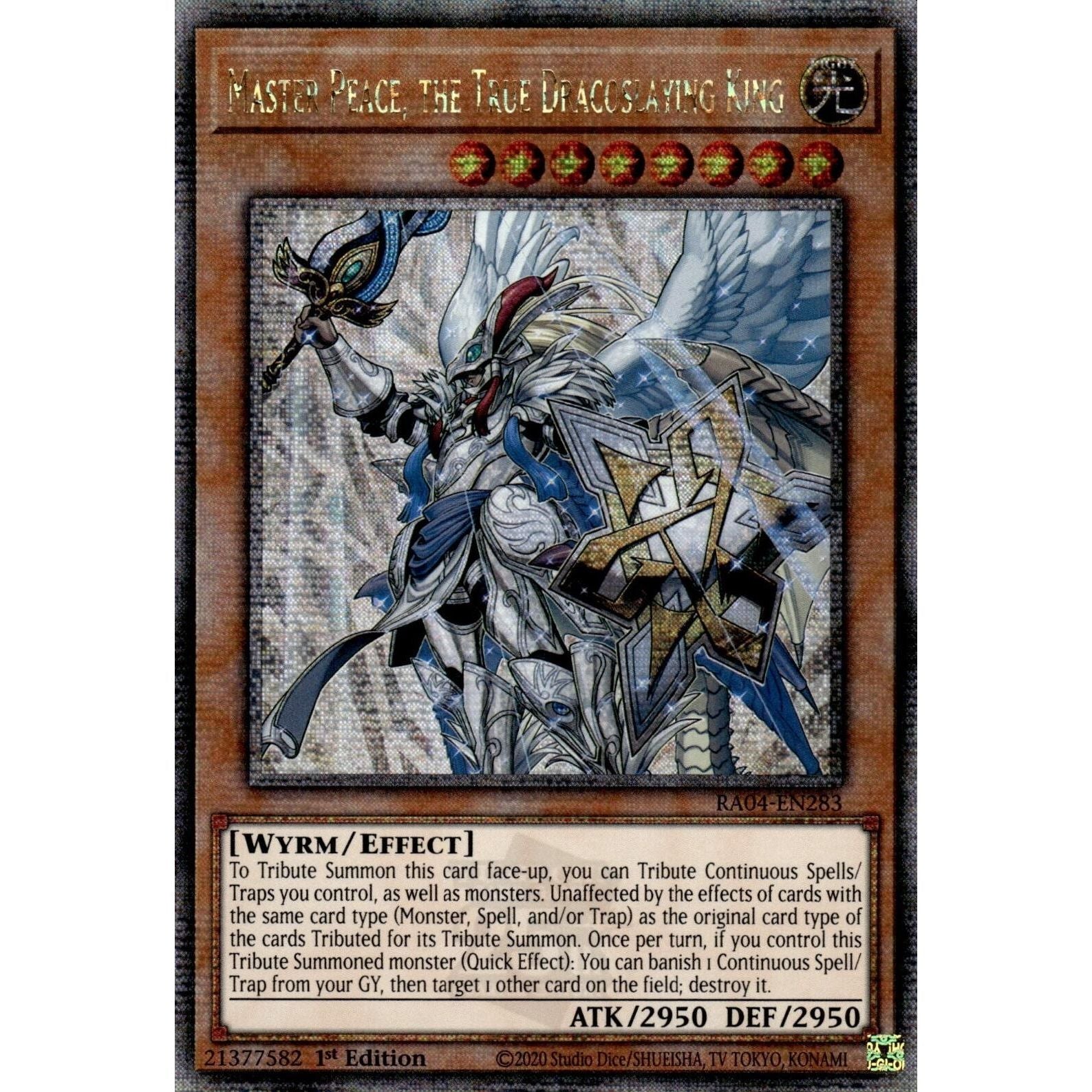 Image for Master Peace, the True Dracoslaying King (Quarter Century Secret Rare) (RA04-EN283) - YuGiOh