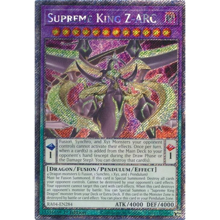 Image for Supreme King Z-ARC (Platinum Secret Rare) (RA04-EN284) - YuGiOh