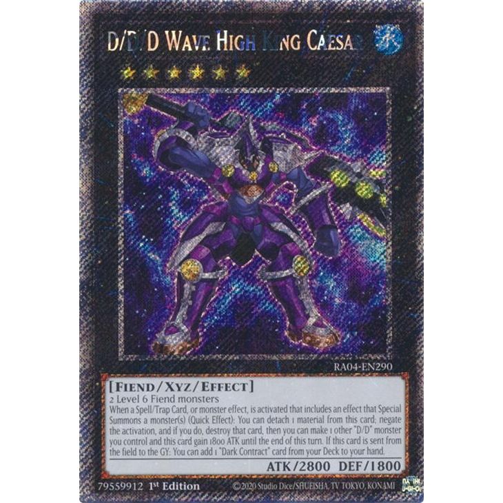 Image for D/D/D Wave High King Caesar (Platinum Secret Rare) (RA04-EN290) - YuGiOh