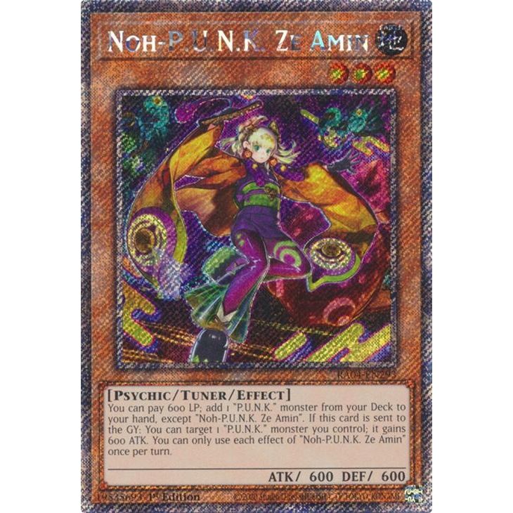 Image for Noh-P.U.N.K. Ze Amin (Platinum Secret Rare) (RA04-EN293) - YuGiOh