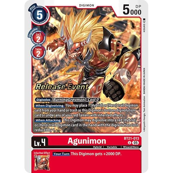 Image for Agunimon (BT21-013 U) (BT21_PR) - Digimon Card Game
