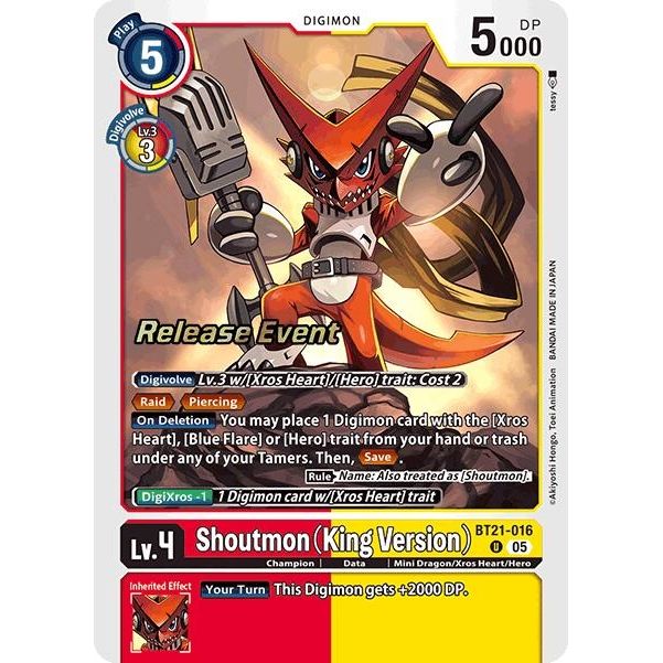 Image for Shoutmon (King Version) (BT21-016 U) (BT21_PR) - Digimon Card Game