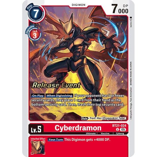 Image for Cyberdramon (BT21-024 U) (BT21_PR) - Digimon Card Game