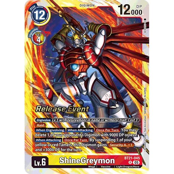 Image for ShineGreymon (BT21-045 R) (BT21_PR) - Digimon Card Game