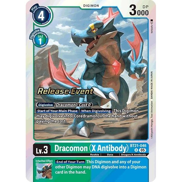 Image for Dracomon (X Antibody) (BT21-046 R) (BT21_PR) - Digimon Card Game
