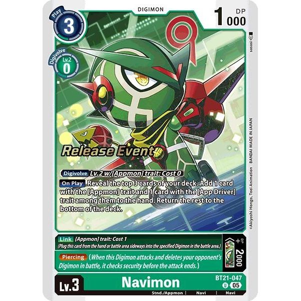Image for Navimon (BT21-047 U) (BT21_PR) - Digimon Card Game