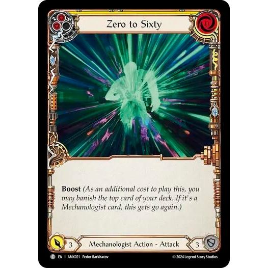 Image for Zero to Sixty (Yellow) (AMX021) - Flesh and Blood TCG