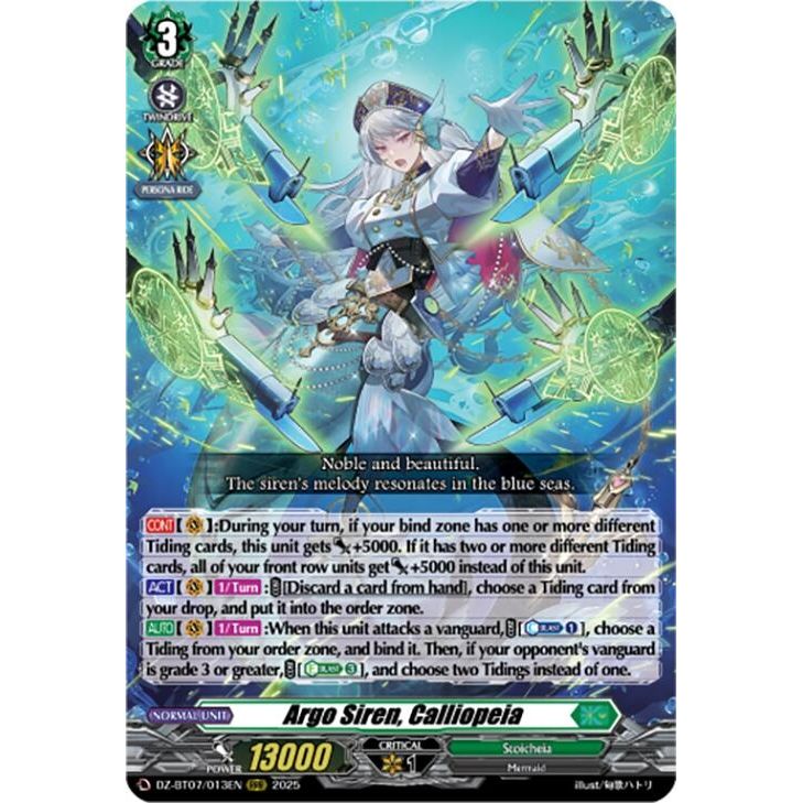 Image for Argo Siren, Calliopeia (DZ-BT07/013EN) (DZ-BT07) - Cardfight Vanguard