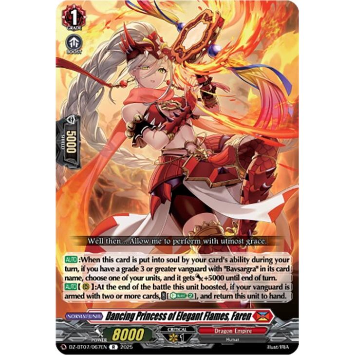 Image for Dancing Princess of Elegant Flames, Faren (DZ-BT07/067EN) (DZ-BT07) - Cardfight Vanguard