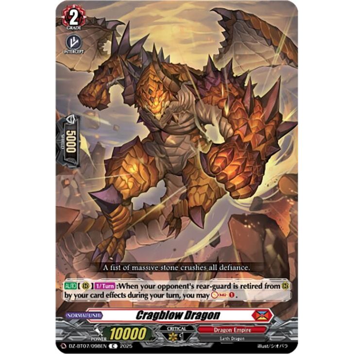 Image for Cragblow Dragon (DZ-BT07/098EN) (DZ-BT07) - Cardfight Vanguard