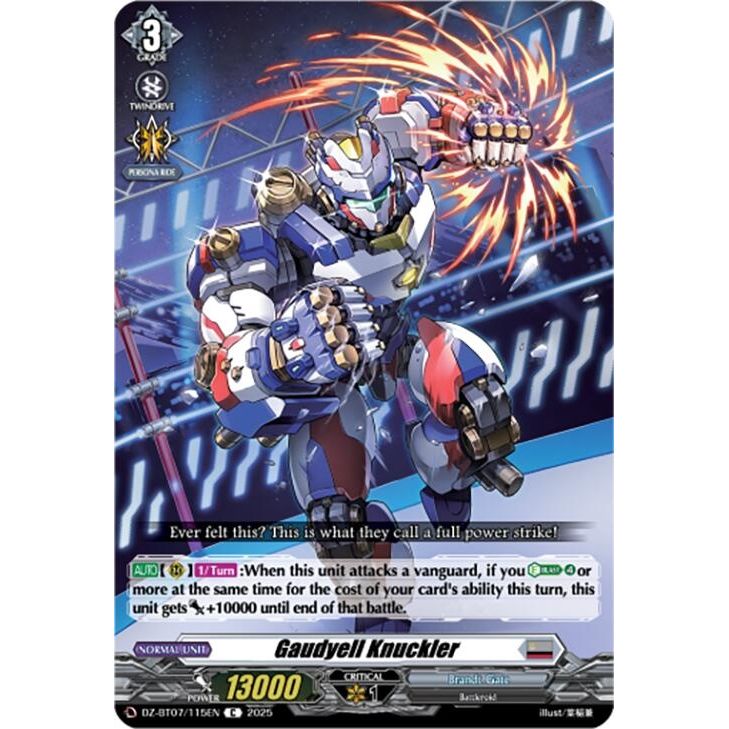Image for Gaudyell Knuckler (DZ-BT07/115EN) (DZ-BT07) - Cardfight Vanguard