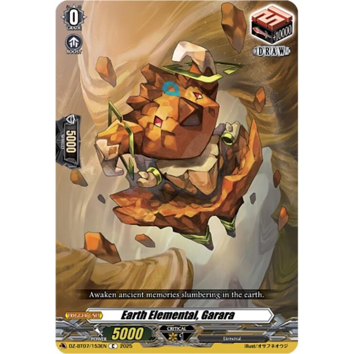 Image for Earth Elemental, Garara (DZ-BT07/153EN) (DZ-BT07) - Cardfight Vanguard