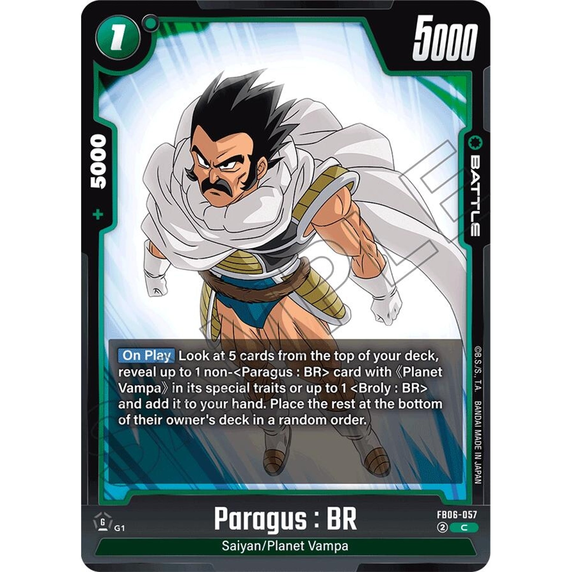 Image for Paragus : BR - FB06-057 (FB06-057) (FB06) - Dragon Ball Super: Fusion World